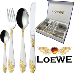Набор столовых приборов 24 предмета Loewe LW-24002 blue Столовые приборы