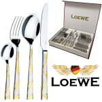 Набор столовых приборов 24 предмета Loewe LW-24004 red Столовые приборы